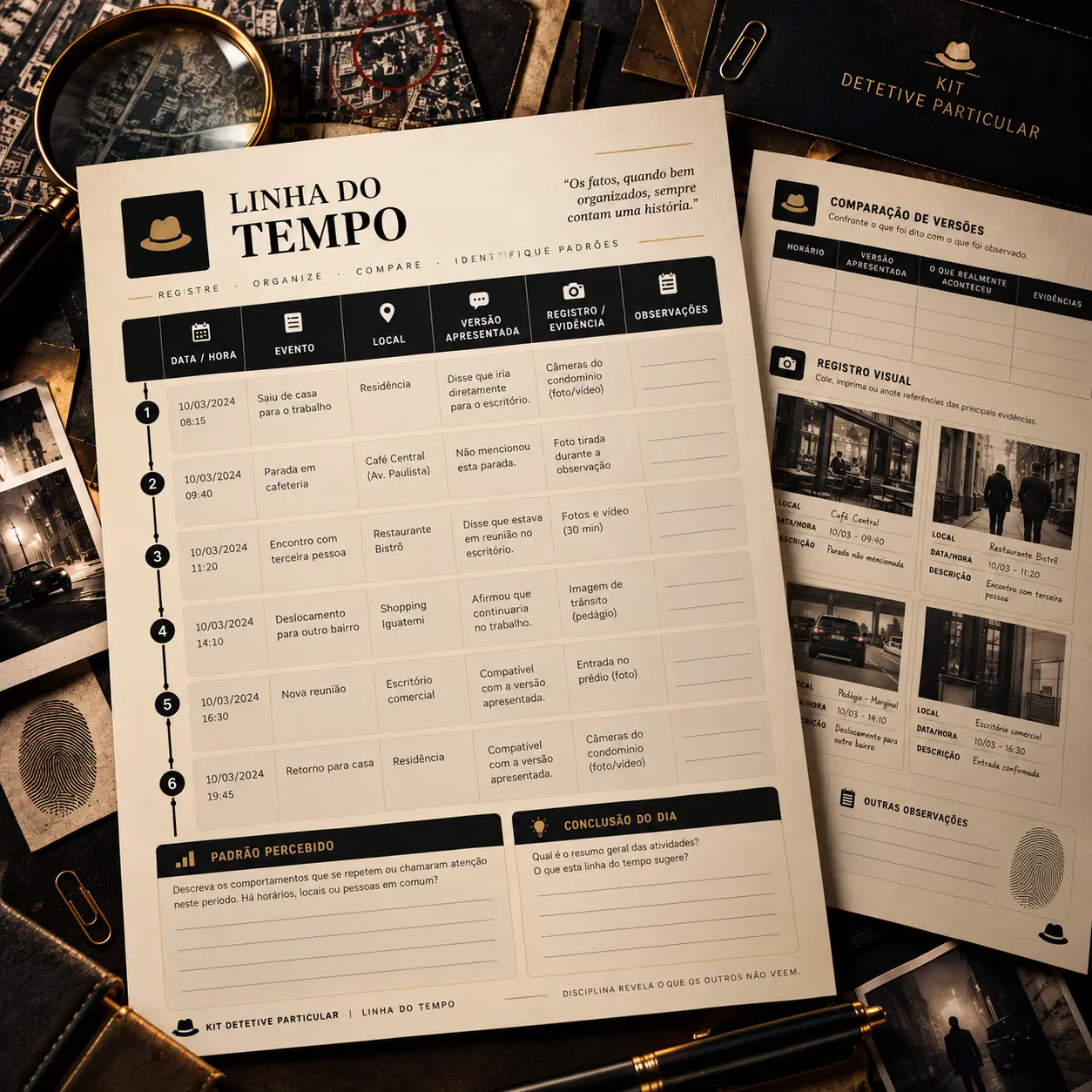 Linha do Tempo — material do kit